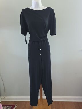LAUREN Ralph Lauren Black Drawstring Waist Jumpsuit